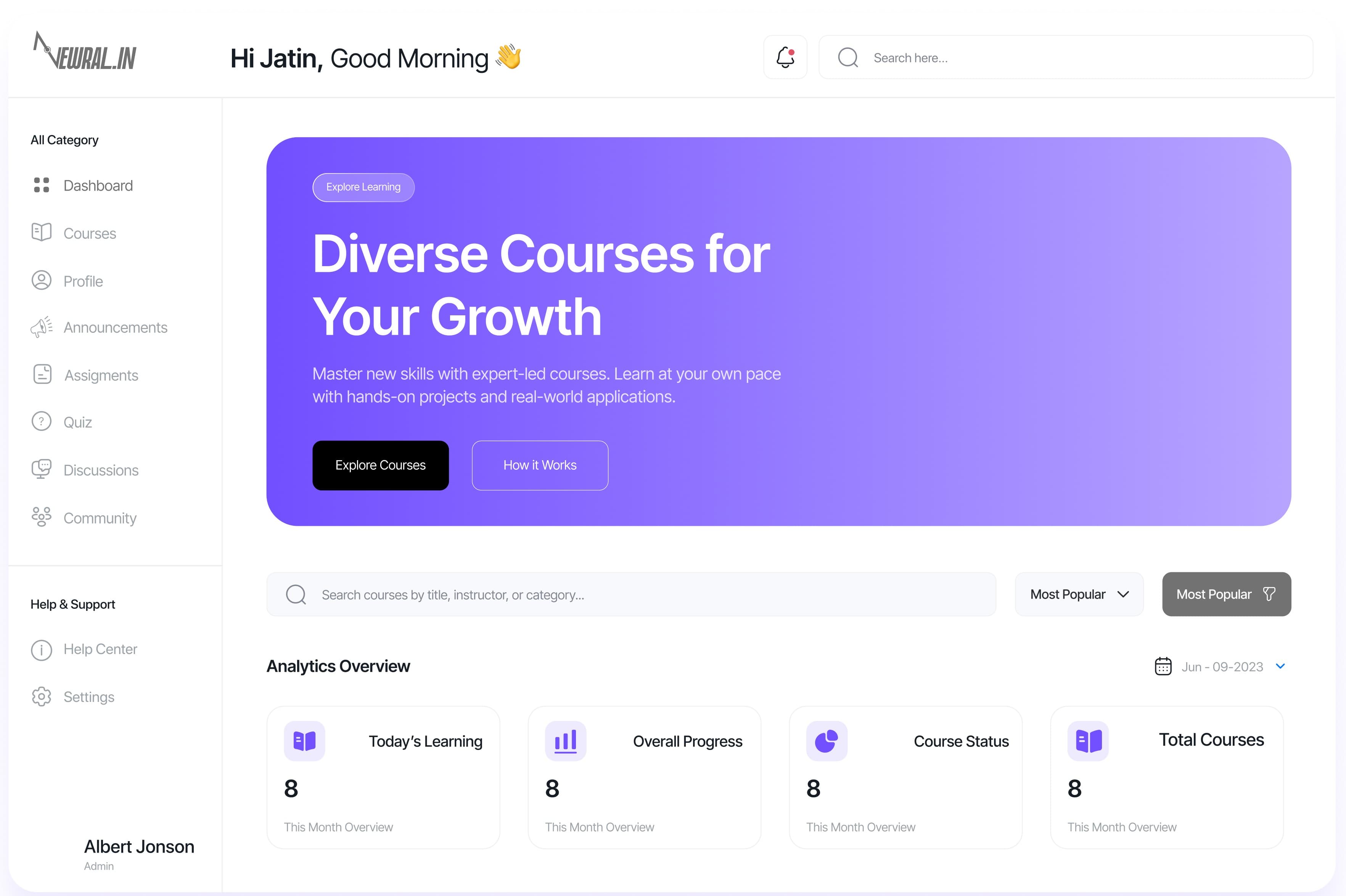 Synappses Dashboard Preview